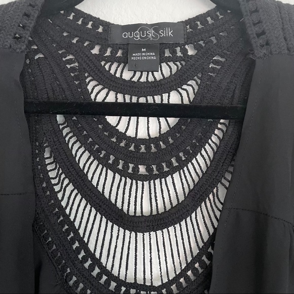 AUGUST SILK Black Boho Fringe Kimono - Picture 6 of 9